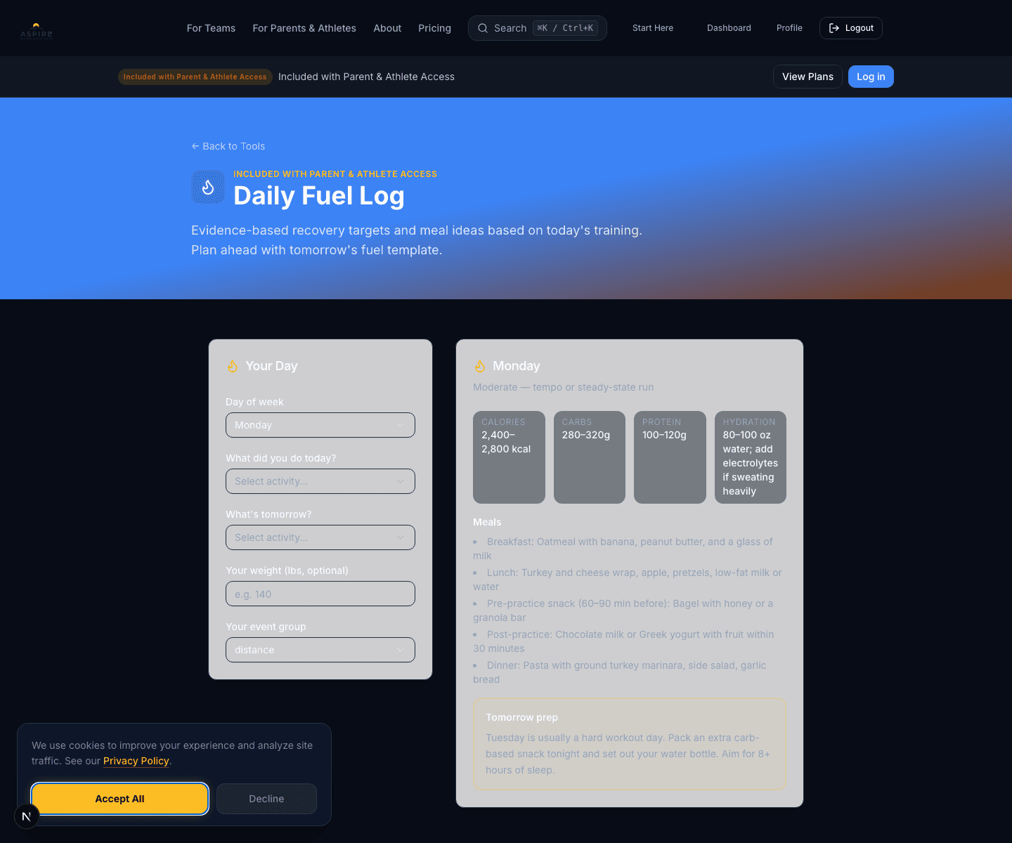 Daily Fuel Log