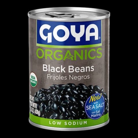 Goya Organic Black Beans package